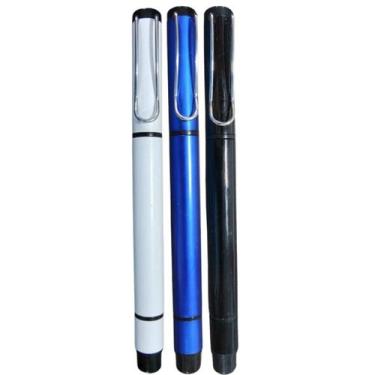 Imagem de Kit 10 Canetas esferográfica sublimática tinta azul com marca texto 2x