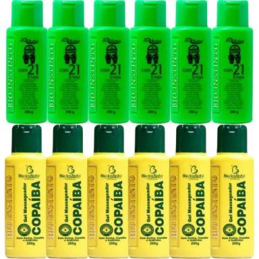 Imagem de Revenda Atacado 6 Gel Detonador com 21 Ervas 200g + 6 Gel Massageador 
