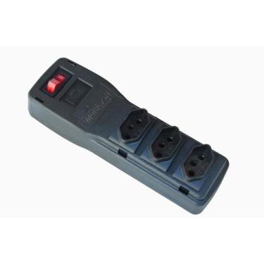 Imagem de Filtro de Linha 3 Tomadas NBR e Fusível de segurança - Plug In sem cab