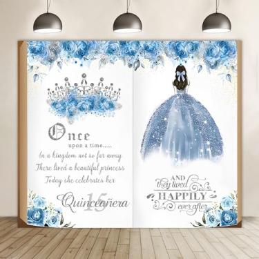 Imagem de Renaiss Livro de histórias de 2,4 x 1,8 m, pano de fundo de quinze anos, Once Upon A Time, Mis Quince 15 anos, com tema de livros de contos de fadas, princesas, meninas, decoração de festa de