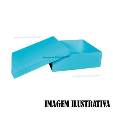 Imagem de Kit 20 Caixa Quadrada Tampa Sapato 20x20x5 Mdf Madeira Pintado - ATACA