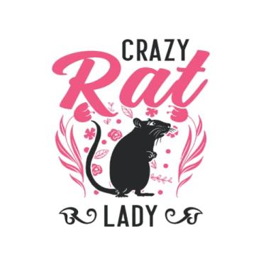 Imagem de Ratte Notizbuch: Crazy Rat lady Verrückte Ratten Frau / 6x9 Zoll / 120 karierte Seiten