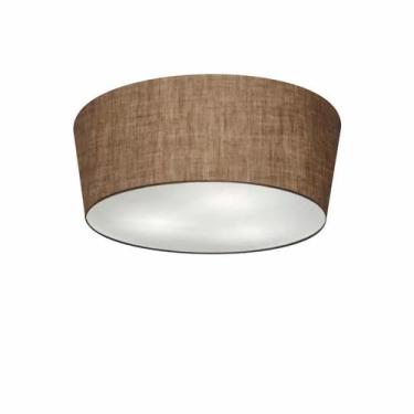Imagem de Plafon Cone Vivare Md-3003 Cúpula em Tecido 12/40x35cm - Bivolt, Café,