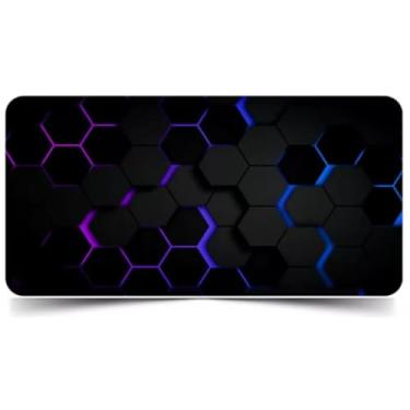 Imagem de Mouse Pad Gamer Extra Grande 30x80cm Impermeável Antiderrapante Arte Geométrico