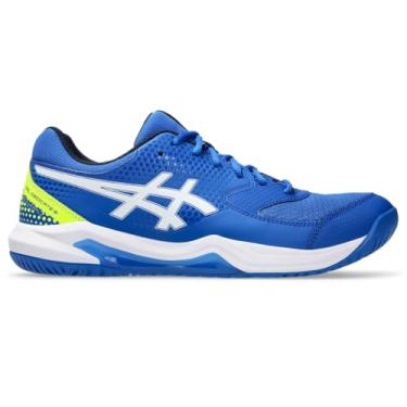 Imagem de ASICS Tênis masculino Gel-Dedicate 8 Pickleball, Azul ilusão/branco, 38