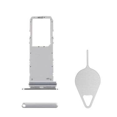 Imagem de BESJMYT Substituição da bandeja do cartão SIM para Samsung Galaxy Note10 (versão SIM único) Aura White Adaptador de suporte de compartimento para cartão com ejetor de agulha para Note 10 SM-N970U