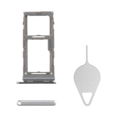 Imagem de BESJMYT Substituição para bandeja de cartão SIM Samsung Galaxy A71 5G (versão SIM único) Prism Cube Sliver Card Slot Suporte adaptador com ejetor de agulha para A71 5G SM-A716U SM-A716U1