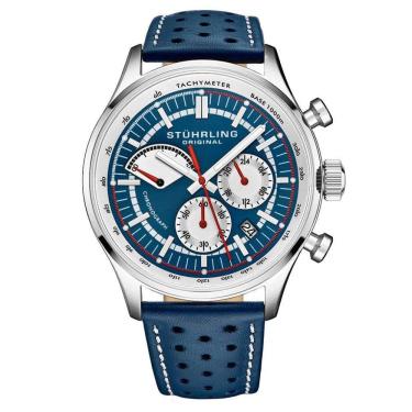 Imagem de Relógio Masculino Stuhrling Monaco 934 Quartzo 42mm com Cronográfo, Prata