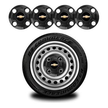 Imagem de Jogo 4 Calotinhas Centrais Gm Celta Roda Ferro Aro 13 14 15 - B3 COMER