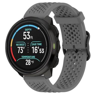 Imagem de Compatível com pulseiras SUUNTO OCEAN, pulseira de silicone de 20 mm, 22 mm com fivela de metal compatível com SUUNTO OCEAN, RACE, RACE S, VERTICAL, 9 PEAK, 9 PEAK PRO, 5 Peak, 3 Smartwatch (cinza,