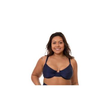 Imagem de Top biquini plus size retro reforçado alça ajustavel bojo removivel - 