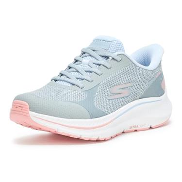 Imagem de Skechers Tênis feminino Go Run Consistent 2.0 Captiva Hands Free Slip-ins, Cinza/Azul claro, 39