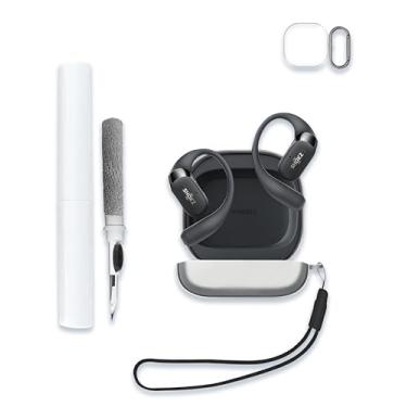 Imagem de WUNIAK Capa para fones de ouvido abertos SHOKZ OpenFit 2 2025, capa protetora de TPU transparente e macio com chaveiro e kit de limpeza para SHOKZ OpenFit 2 à prova de choque, transparente