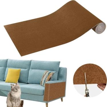 Imagem de Protetor Arranhador Adesivo para Gatos, Carpete 40x100cm, Protetor de Móveis e Sofá (Marrom)