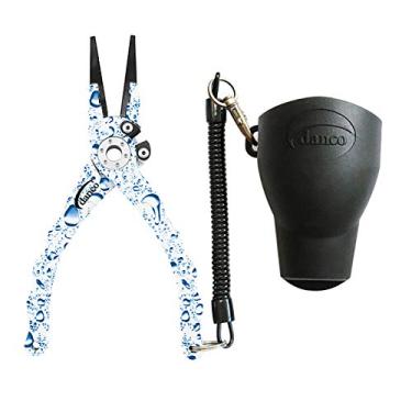 Imagem de Danco Alicate de pesca de alumínio Admiral de 19 cm, revestimento anodizado resistente à água salgada, cortadores de trança de carboneto de tungstênio substituíveis, bainha de borracha com clipe de cinto