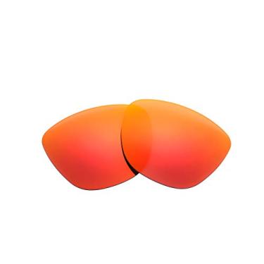 Imagem de NicelyFit Lentes de reposição polarizadas para óculos de sol Oakley Frogskins (espelho vermelho fogo), Espelhado vermelho fogo, Frogskins