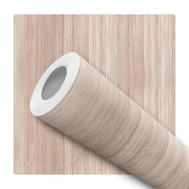 Imagem de Papel De Parede Adesivo Lavável Sala Quarto Amadeirado Bege Claro - Ba