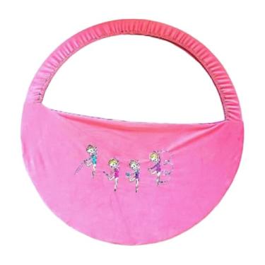Imagem de simhoa Ginástica Hoop Tote, organizador de equipamentos, bolsa de argola de exercícios, bolsa de anel da pista de obstáculos para show, concerto de, Light Pink S