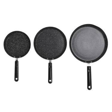 Imagem de Conjunto de Frigideiras, 3pcs 6in 8in 10in Sem Panelas de Cozinha para Pizza, Liga de Alumínio Pan de Frigideiras de Manobra de Cozinha Indução Faixa de Gás