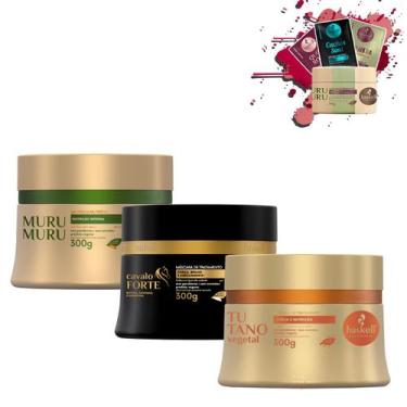 Imagem de Kit Máscaras Haskell Cronograma Capilar Cabelos Frágeis 300g