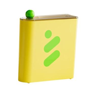 Imagem de DimyFew Caixa de armazenamento de máscara facial pessoal Organizador de máscara facial Organizador portátil Multiploustures Dispenser Container para casa de, Amarelo