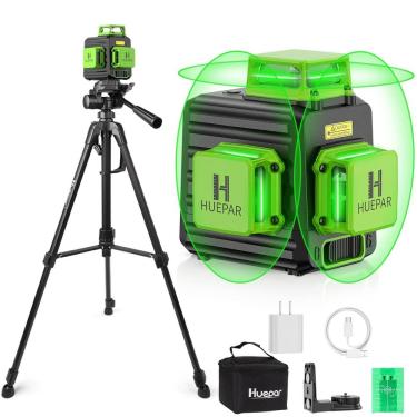 Imagem de Nível de laser Huepar B03CG 3x360° Verde Autonivelante + Tripé