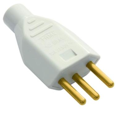 Imagem de Plugue 2P+T 180g Macho 10A Cinza - 1729 - FAME