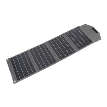Imagem de Charger de Painel Solar Dobrável para Acampamento, Telefone, Tablet, Laptop, Caminhada, Portátil 4 Monocristalina Dobrável Portas Leves, Pequenas e Duplas para Viagens Ao Ar