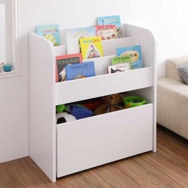 Imagem de Organizador De Livros Com Baú Infantil Austin 100% Mdf (livreiro brinq