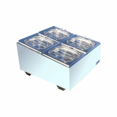 Imagem de Condimentadora Central Refrigerada 4 Cubas ZPCNR04 Branca - Zepper