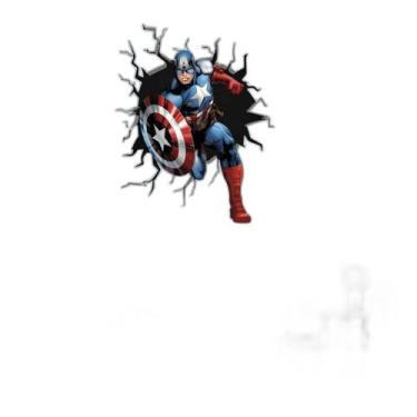 Imagem de Adesivo De Parede Capitão América - Lojinha Da Luc Adesivos