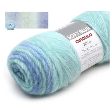 Imagem de Fio de Lã Circulo SOFT BLUR 100g 240 metros TEX 416 (acrilico/poliester) - Toque Macio Efeito Pelinhos (9841 - Cafuné)