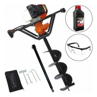 Imagem de Perfurador De Solo Vulcan Vps520 S 52cc 2,5hp Broca 80x15cm