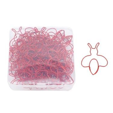 Imagem de GLOGLOW Clipes de Papel Em Forma de Abelha Clipes de Papel Clipes de Favoritos para Organizar Arquivos Decorando Scrapbooks Com Caixa Transparente para a Escola de Escritório Em Casa (Vermelho)