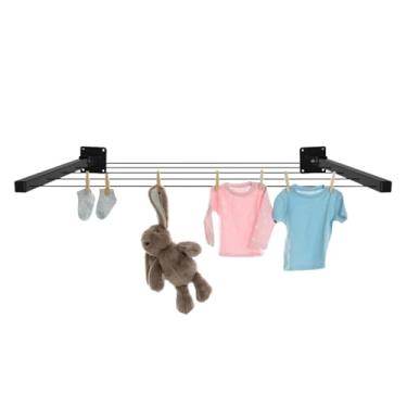 Imagem de Varal Dobrável Apartamento Parede Calcinha, Roupas Intimas, Multiuso, Retrátil, Altmayer, Preto