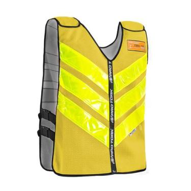 Imagem de Colete Refletivo Motoboy Mototáxi Pro Tork Alta Visibilidade, AMARELO,