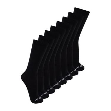 Imagem de Kit com 8 Pares de Meias Esportiva Cano Longo Speedo 8026, Preto, 33-3