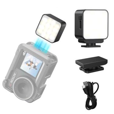 Imagem de Mini luz vlog magnética multiuso para DJI Osmo Pocket 3 e câmera de ação, 3W, 300 mAh, 3 modelos de luz de preenchimento de LED recarregável de 2 níveis para DJI OSMO, smartphone, Sony ZV-1 e bastões
