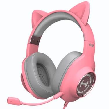 Imagem de Headset Gamer Edifier G2 II Over-ear, LED RGB, Som Virtual 7.1 Surround, Driver 50mm, USB, Rosa - G2II-PK