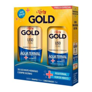 Imagem de Shampoo Niely Gold 275ml + Condicionador Niely Gold Liso Pleno Sem Sal