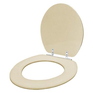 Imagem de Assento Sanitário Almofadado Flamingo Bege Claro Para Vaso