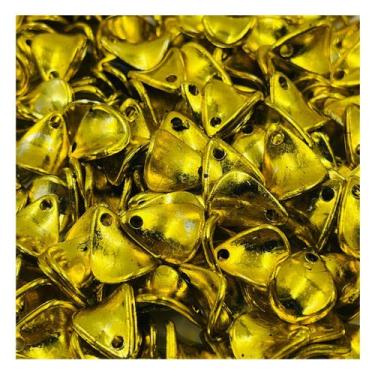 Imagem de Pingente Pétala Leitosa Dourada 14x11mm 100pçs 20g Bijuteria - Macall