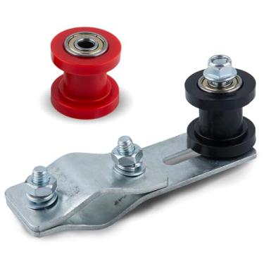 Imagem de Tensor de corrente de polia com 2 polias extras roda guia de 8 mm para motor 49cc 60cc 66cc 80cc bicicleta motorizada bicicleta sujeira ATV bicicletas