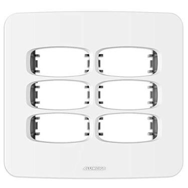 Imagem de Placa 4X4 6 Módulos com Suporte, Alumbra, Gracia 85306, Branco