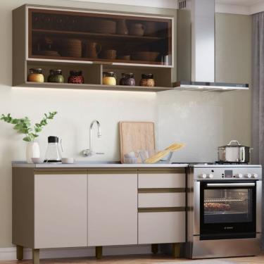 Imagem de Cozinha Modulada 2 Peças 3 Portas 3 Gavetas S- Tampo Connect Duna-cristal