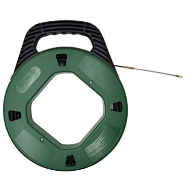 Imagem de VGongTech Puxador De Cabo Fibra Vidro 100 Pés, Carretel, Fita Adesiva Elétrica Para Parede, Com Caixa, Passador Fio, Fixador 3 Mm