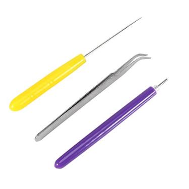Imagem de LiebeWH 3pcs de Papel Ferramentas de Quilling Tweezer Pinos de Agulha Com Fenda de Caneta Com Decoração de Carro Diy de Diy