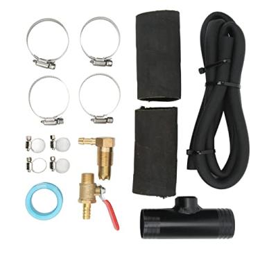 Imagem de ASHATA Kit de Conector de Tanque de Transferência Auxiliar, Kit de Instalação de Tanque de Combustível Auxiliar 11025 Flexível Durável para a Série F350 Caminhões (Preto)