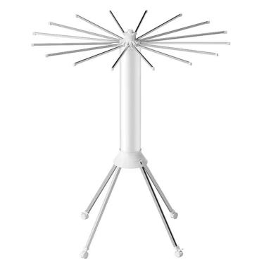 Imagem de Varal Chao Retratil 2 Andares Robo 360 Graus Portatil Rodinhas Gancho Suporte Arara Cabide Seca Toalha Lençol Meia Pano