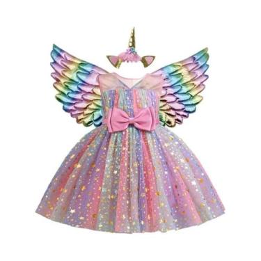 Imagem de Vestido De Princesa Unicórnio Para Meninas, Fantasia De Aniversário, C